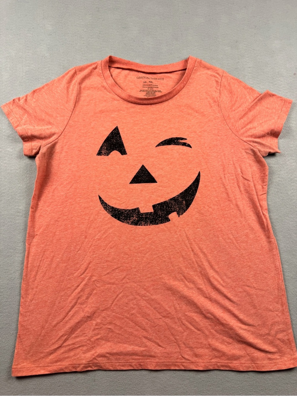 Grayson Threads Pumpkin Orange Halloween Graphic Tee